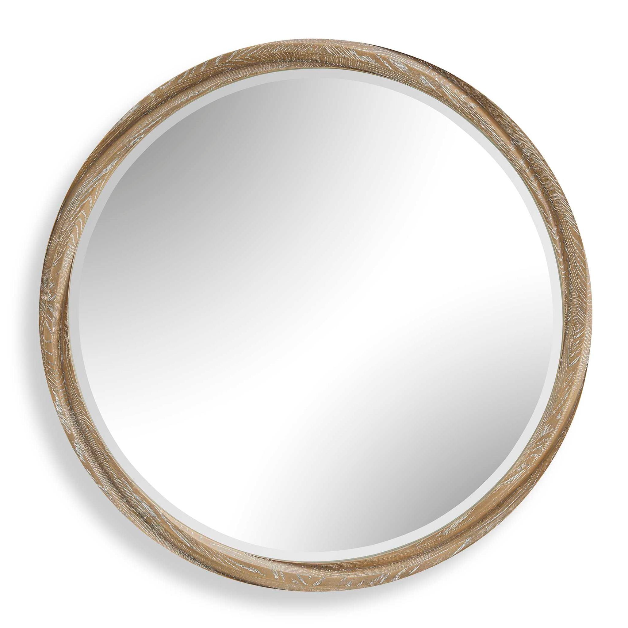 Landry - Round Mirror - Light Wood