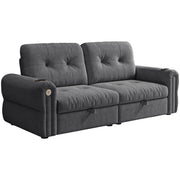 2 In 1 Convertible Sofa Bed For Living Room - Dark Gray - Fabric