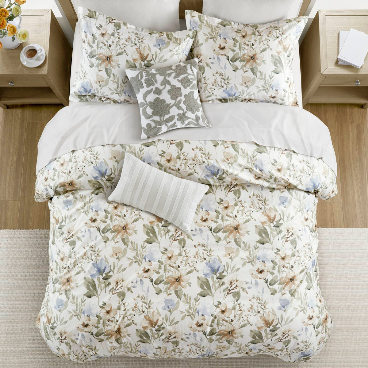 Herbal - King/California King 5 Piece Print Duvet Set - Multi