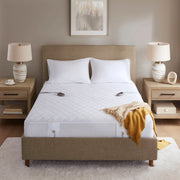 Cotton Blend - 15" Queen Heated Mattress Pad - White