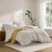 Etta - 3 Piece King Duvet Set - Tan