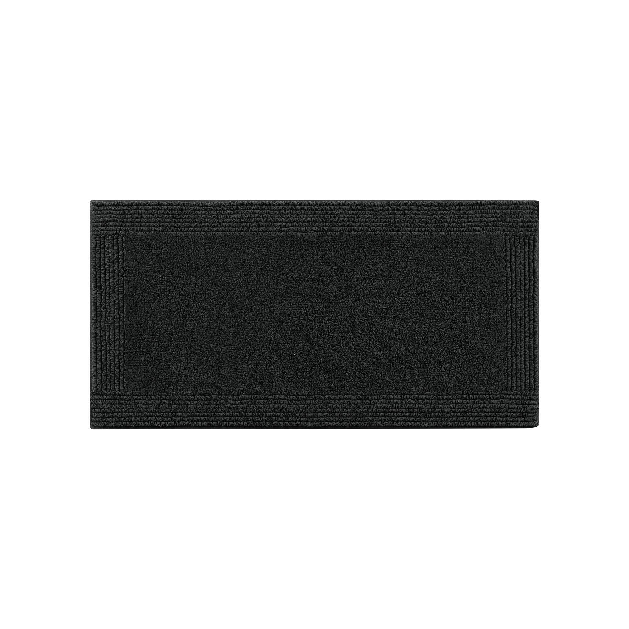 Splendor - 20" x 30" Tufted Reversible Bath Rug - Black