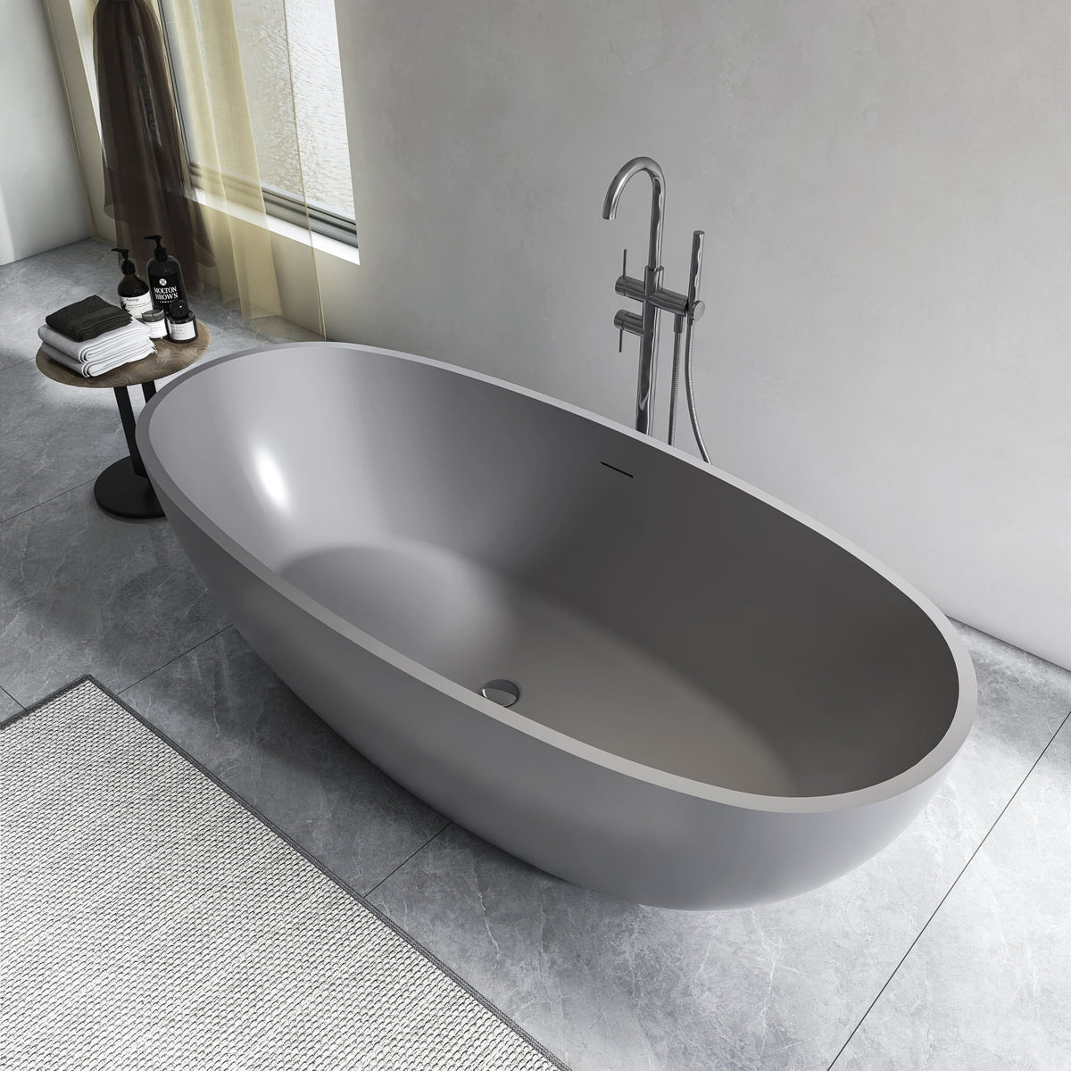 Freestanding Bathroom Bathtub With Ergonomic Design