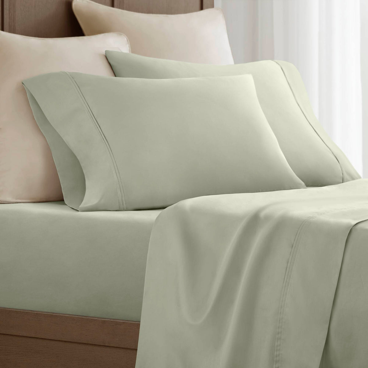 Standard Sateen Pillowcase Set - Sage