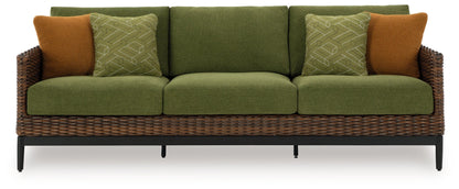 Horizon Hall - Sofa With Cushion - Brown / Green