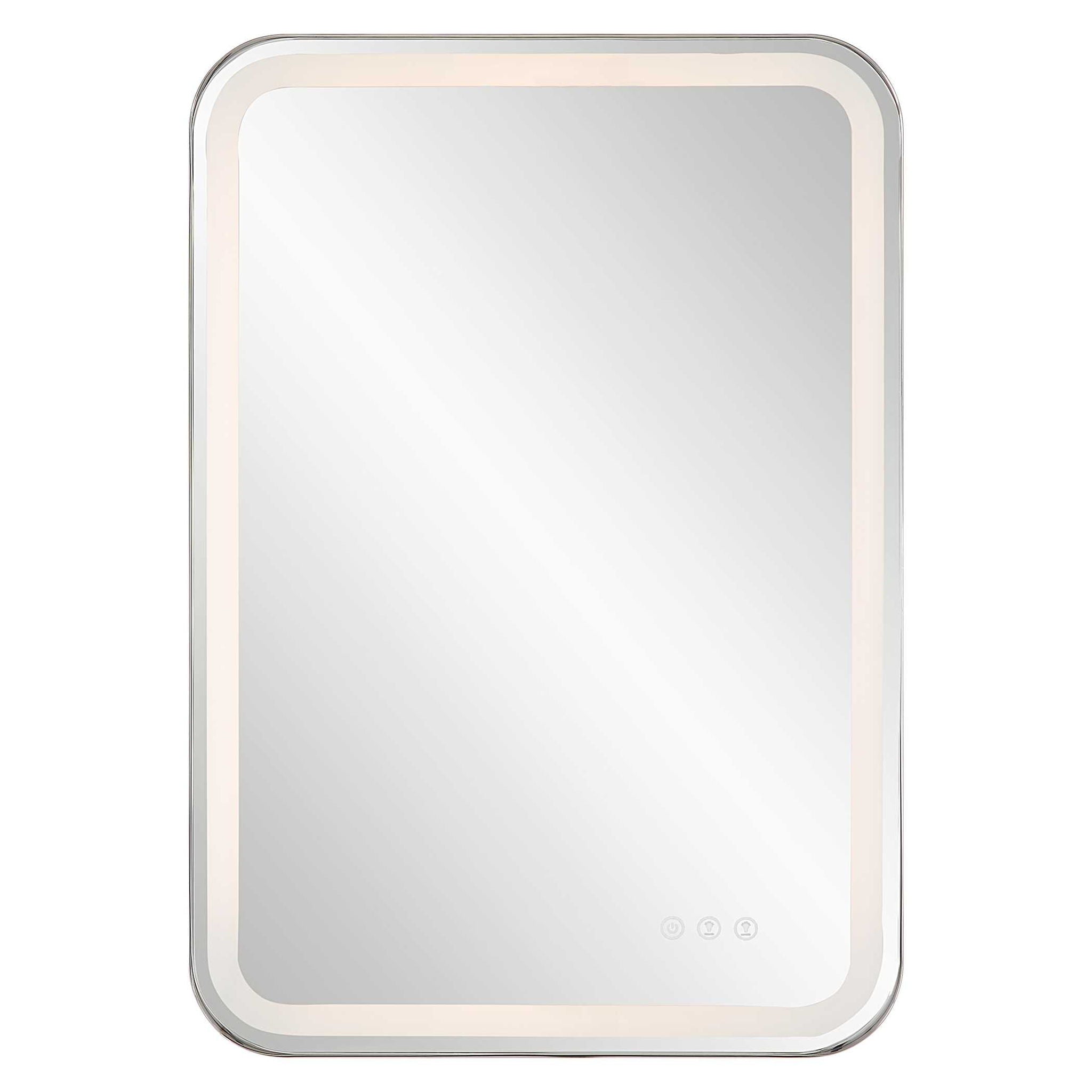 Crofton - Lighted Nickel Vanity Mirror - Gray