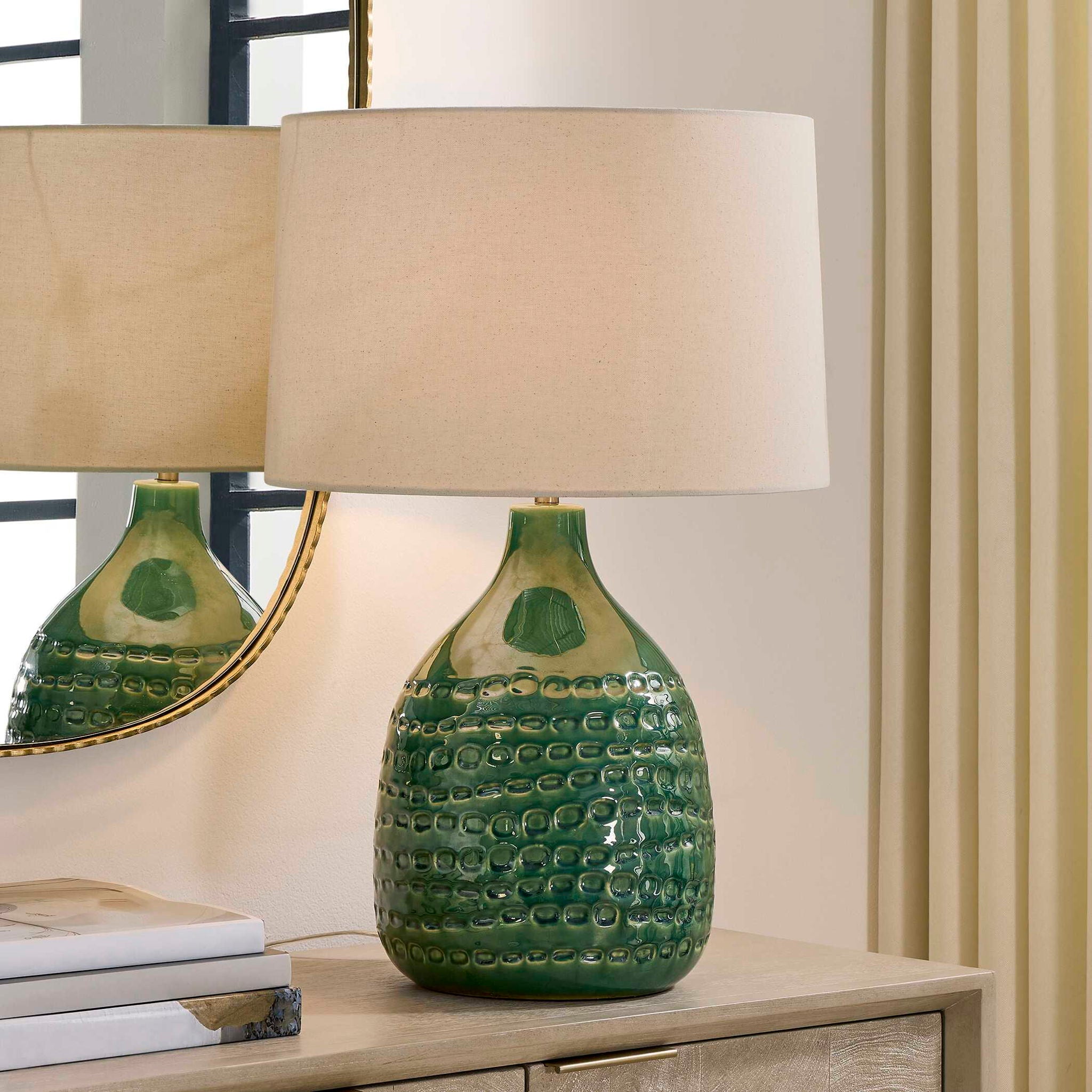 Breya - Glaze Table Lamp - Green