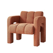 31.10" Wide Boucle Upholstered Accent Chair - Orange