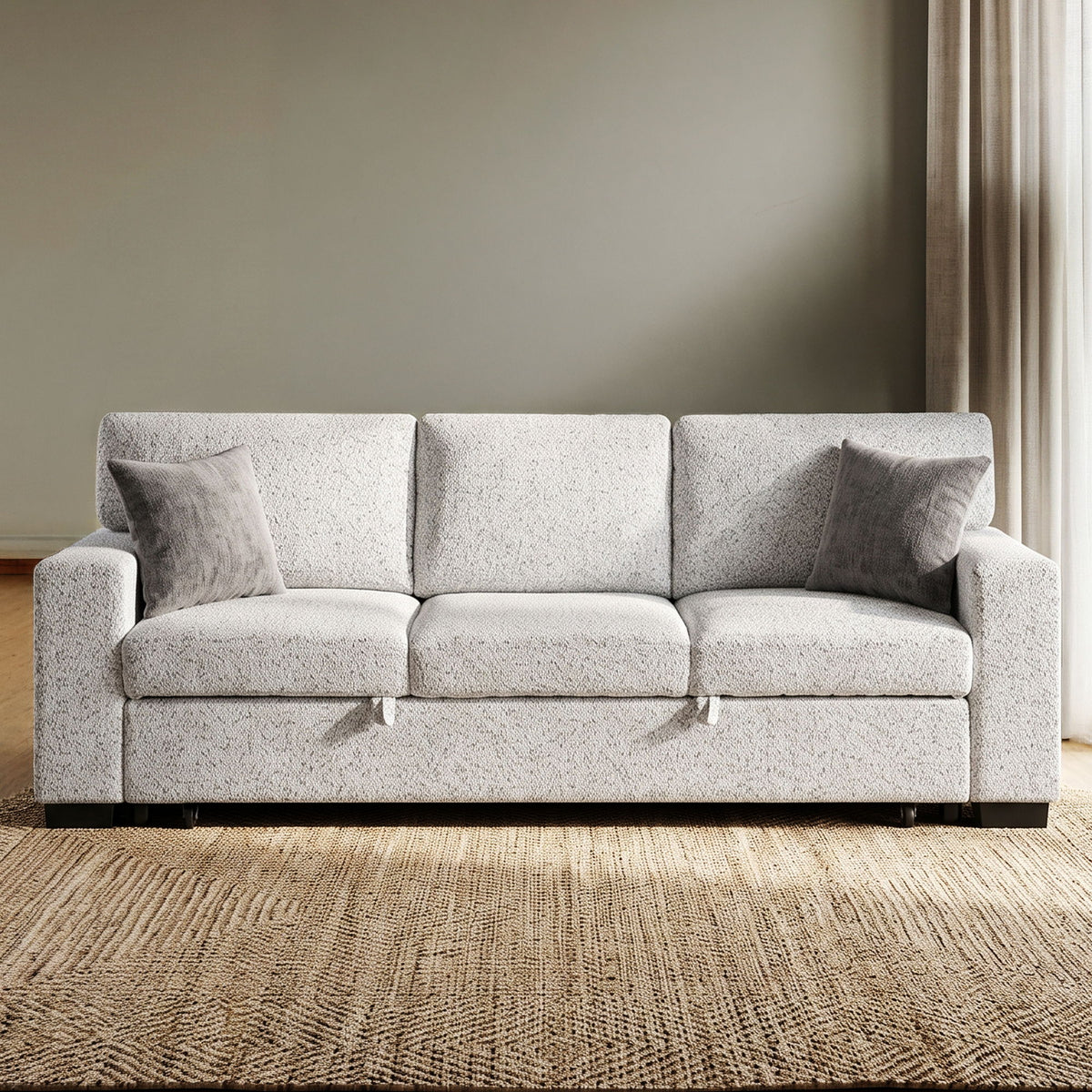 Prato - Sofa With Pull Out Sleeper And USB - Gray