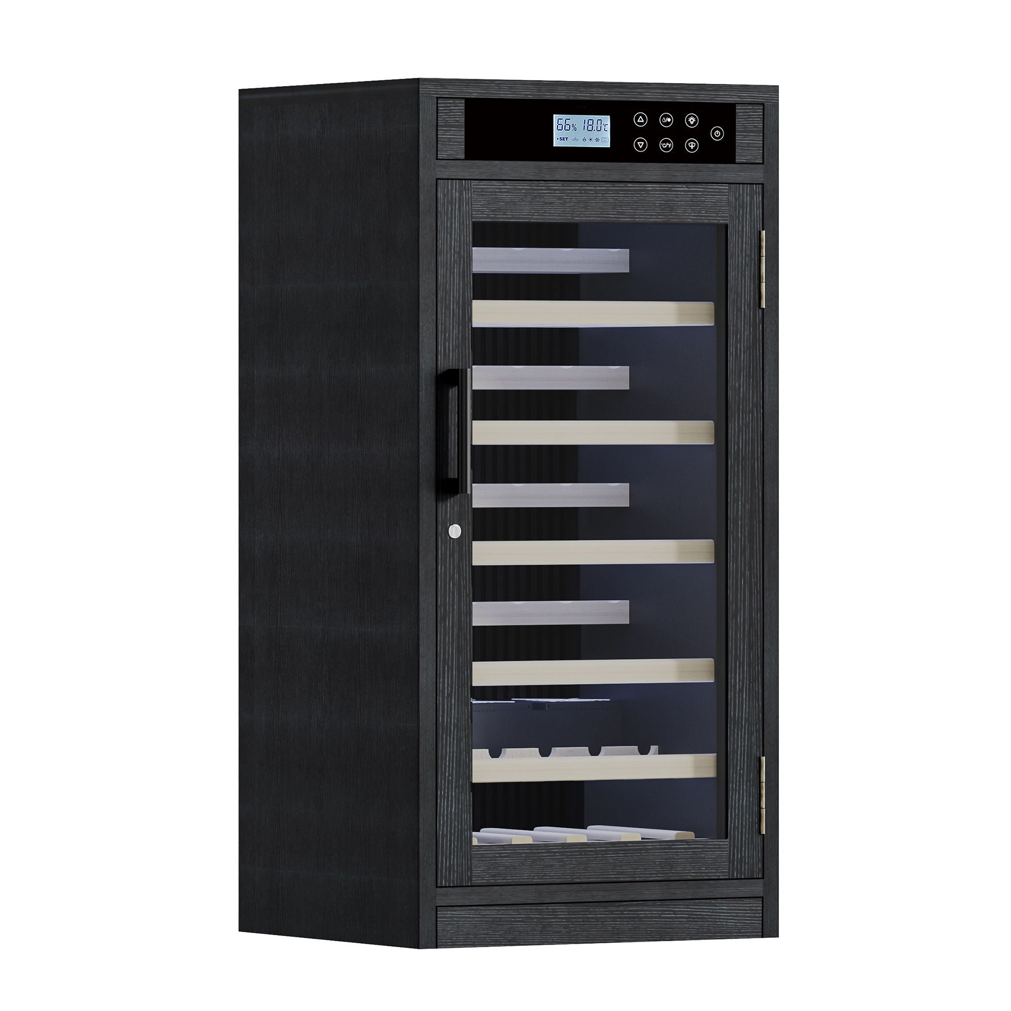 LED Touch Screen Grape Wine Cooler - Black