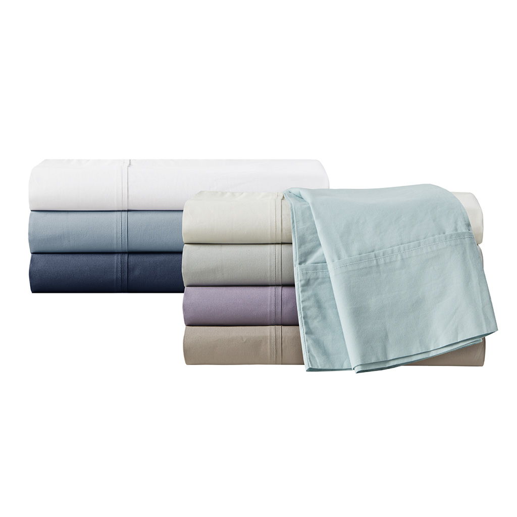Peached Percale - Sheet Set - Aqua