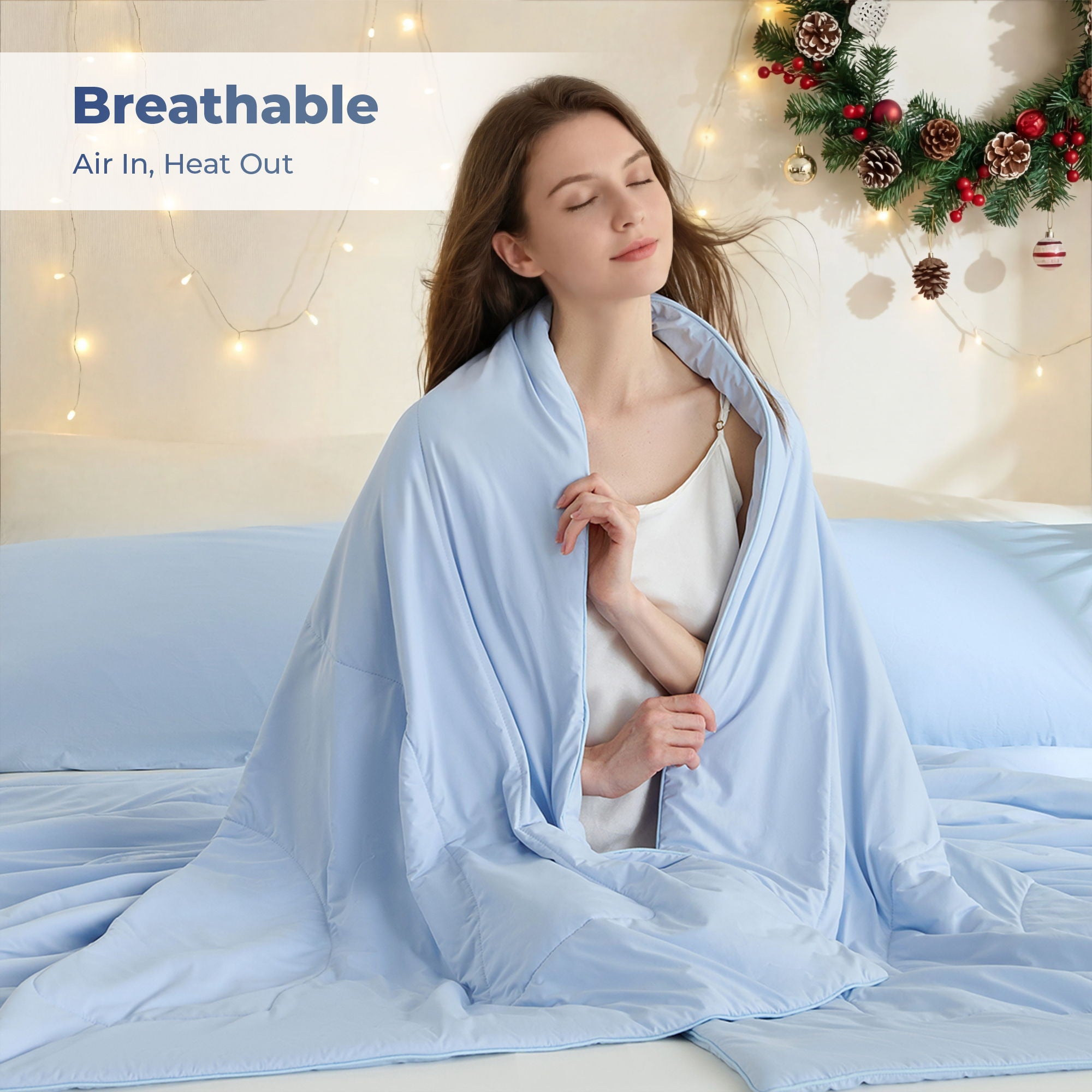 Ice Touch - Sublime Serenity Luxury Comforter Fabric - Ice Blue