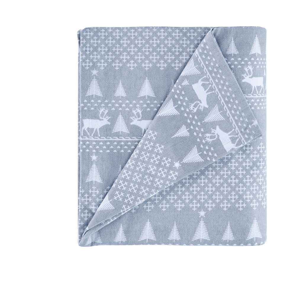 Flannel - King Sheet Set - Blue Winter Frost