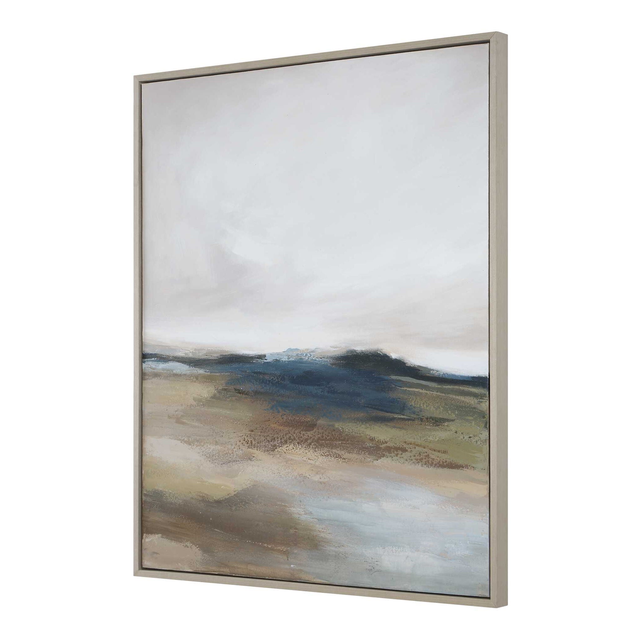 Prairie's Edge - Landscape Canvas - Blue / Gray / Green / White