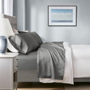 1000 Thread Count - Full HeiQ Smart Temperature Blend 4 Piece Sheet Set - Charcoal