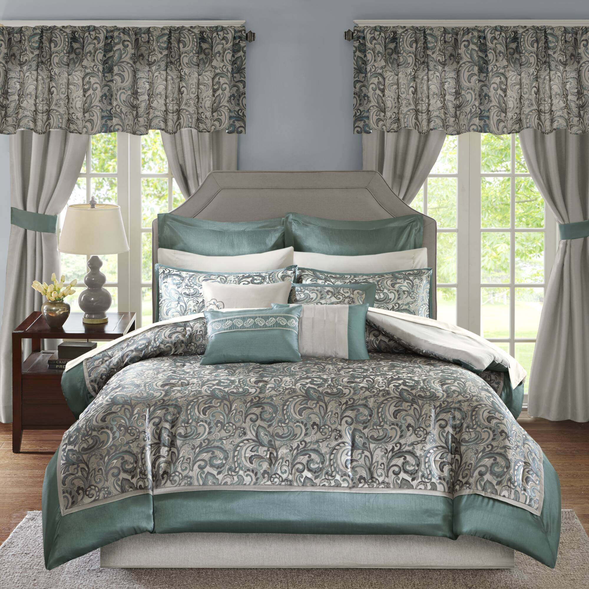 Brystol - California King 24 Piece Room In A Bag - Teal