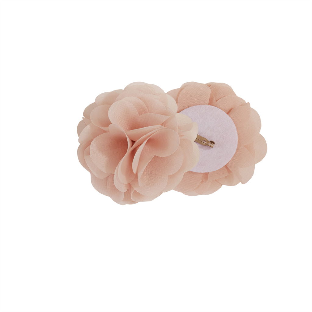 Rosette - 63" Floral Embellished Cuff Tab Top Solid Window Panel - Blush