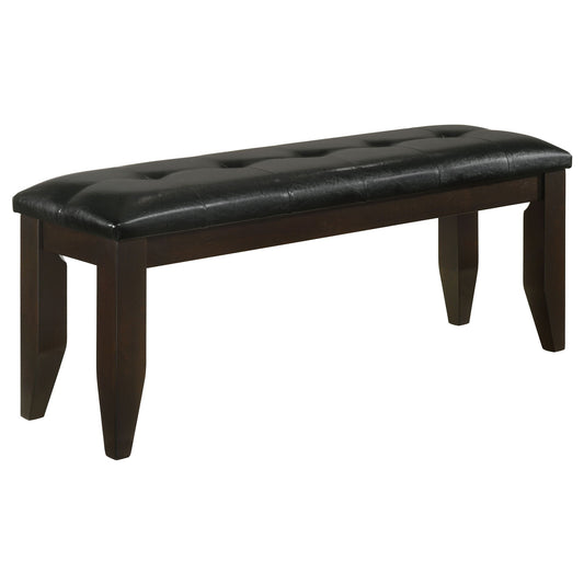 Tufted Upholstered Dining Bench - Brown