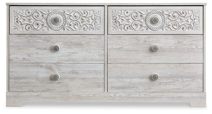Paxberry - Six Drawer Dresser - Weatherworn - Whitewash