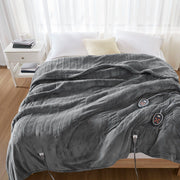 Heated Microlight to Berber - Blanket - Gray