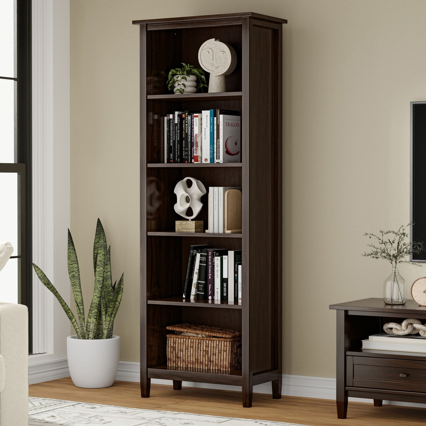 Warm Shaker - 5 Shelf Bookcase
