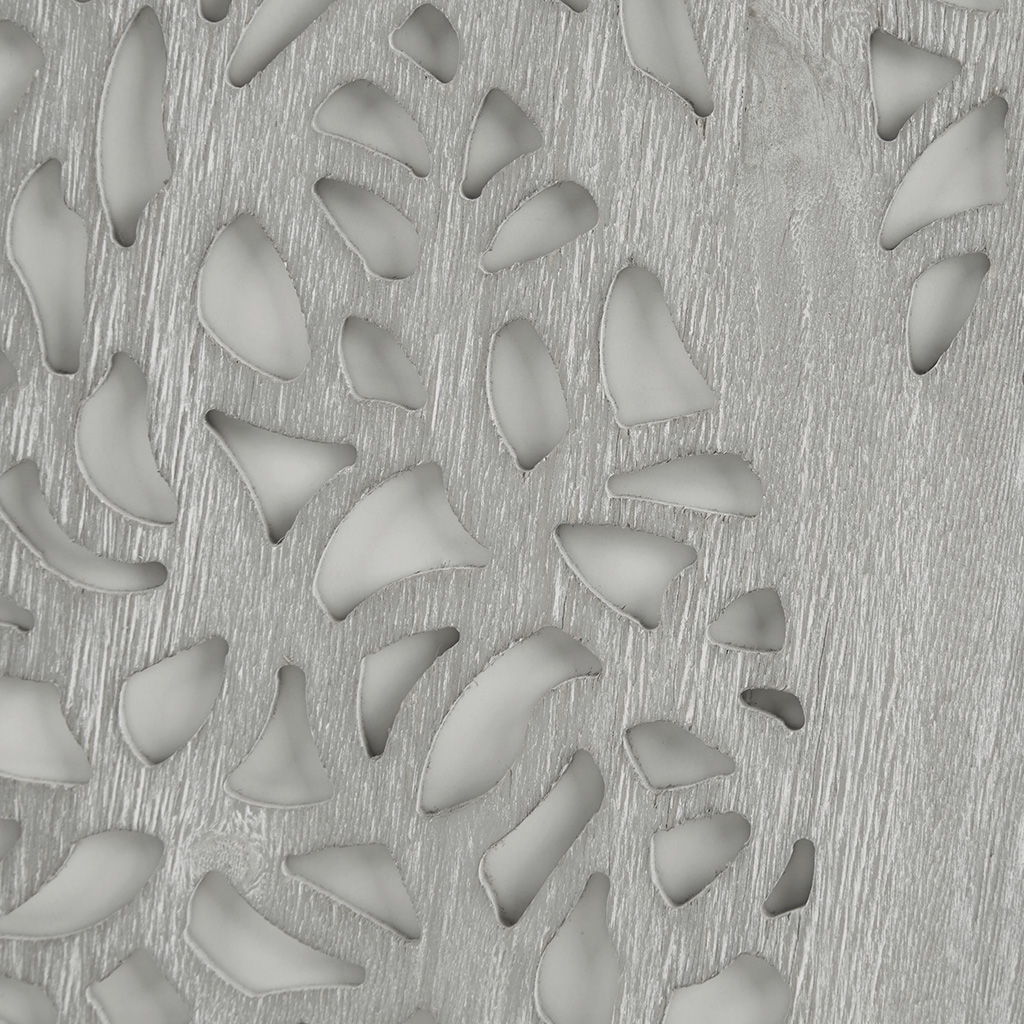 Laurel Branches - Carved Wall Decor - Gray