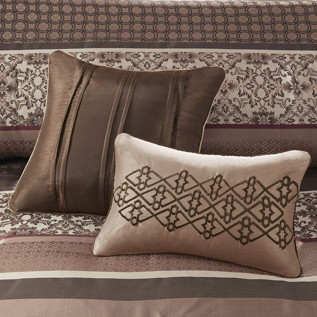 Princeton - King Piece Comforter (Set of 7) - Red