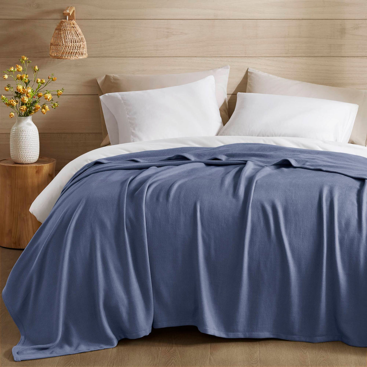 Bamboo Cotton - King Rayon From Blanket - Navy