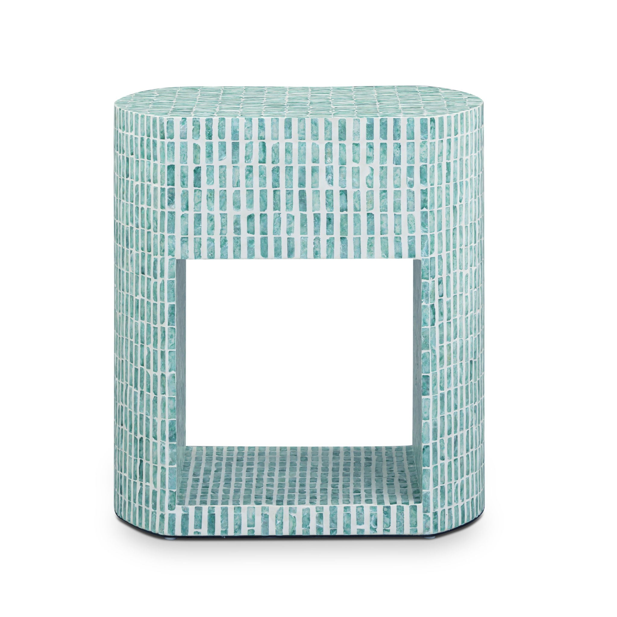 Prim - Capiz Shell Nightstand - Blue