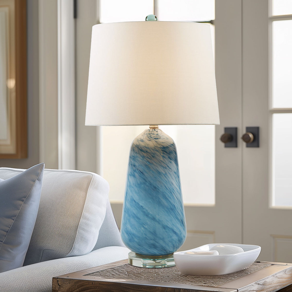Aquaviva - Confetti Glass Table Lamp - Blue