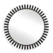 Jael - Round Iron Bands Mirror - Black