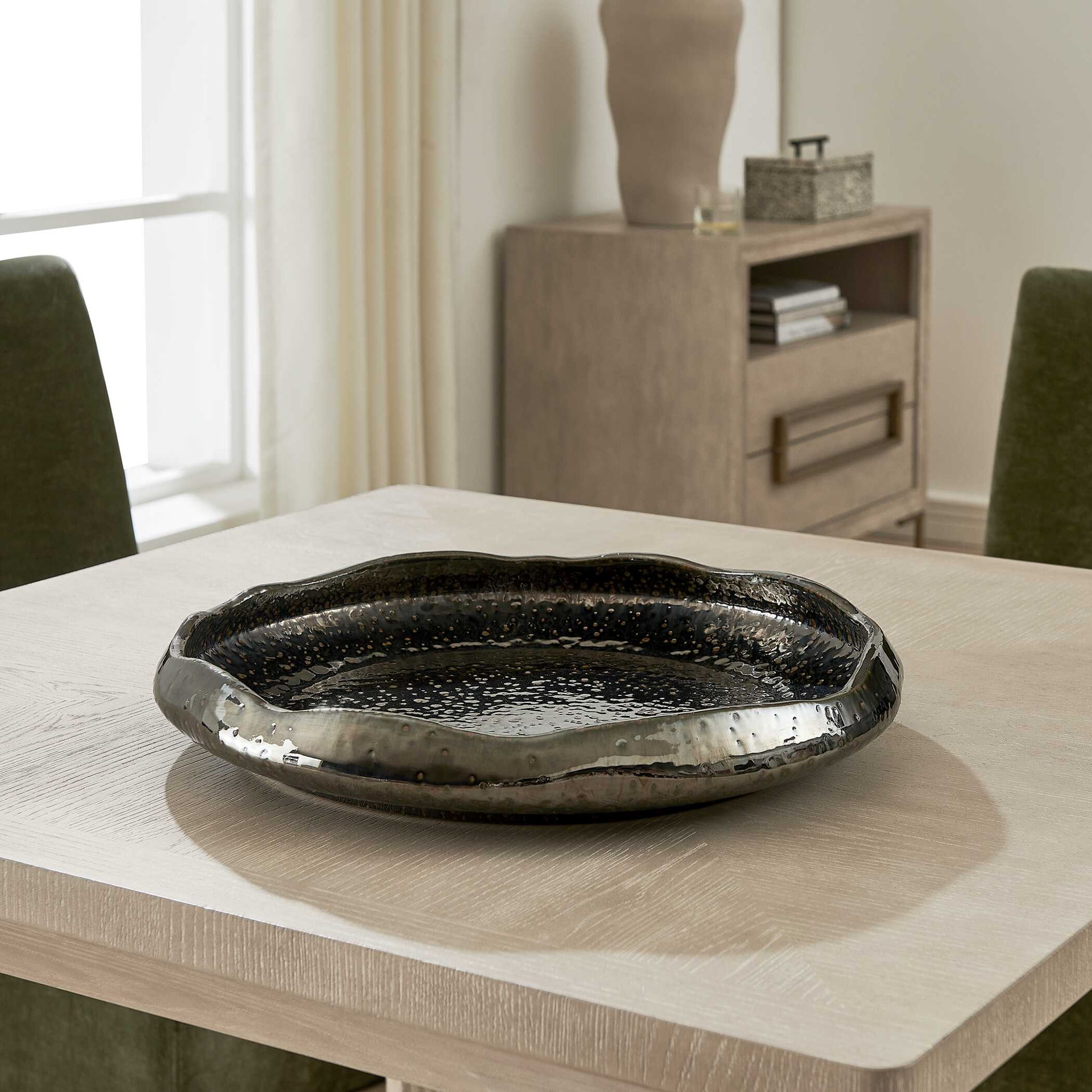 Stardust Ripple - Indoor-Outdoor Bowl - Black