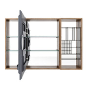 Wall Mounted Bathroom Mirror Cabinet, Adjustable Shelves - Imitative Oak