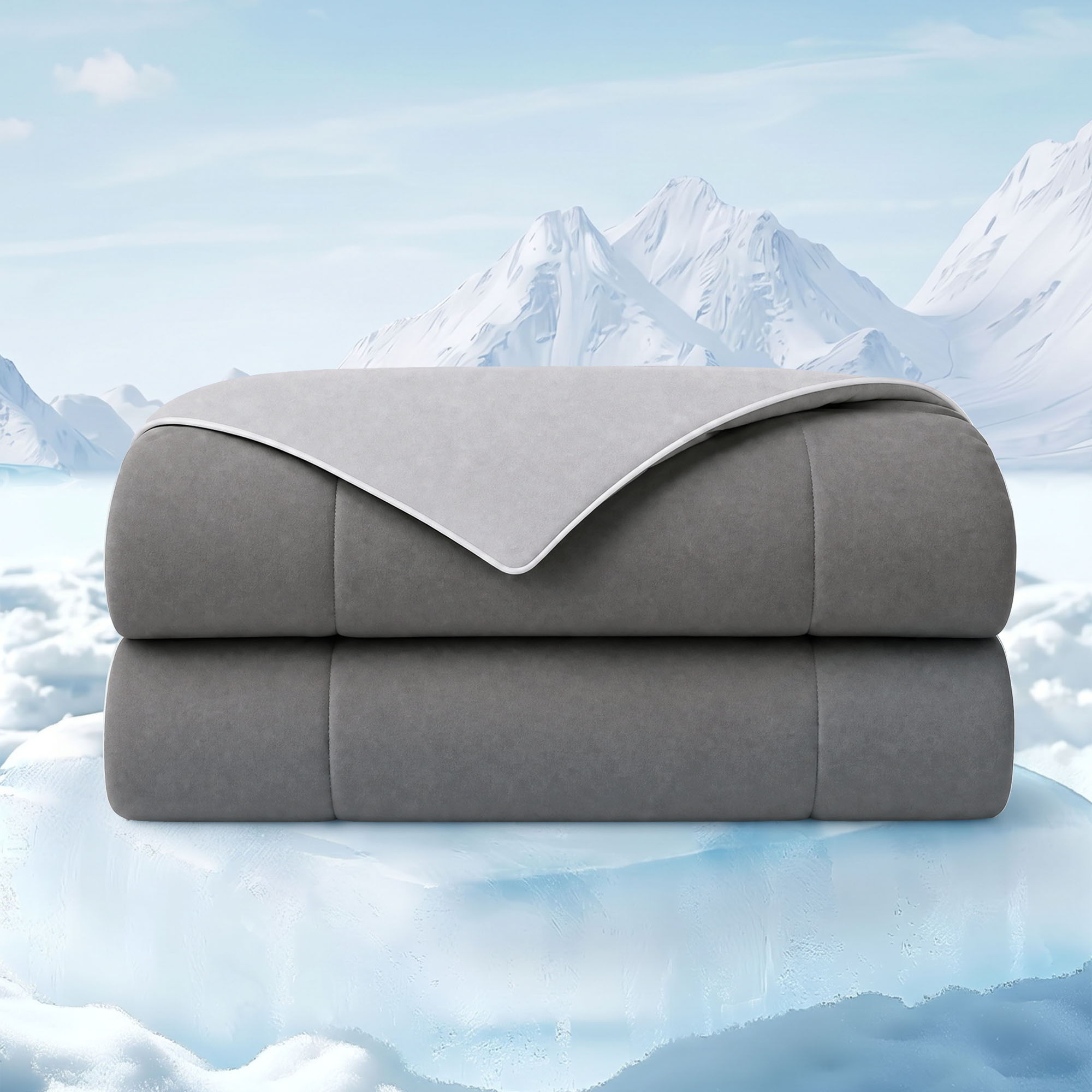 Cooling Lightweight - Full/Queen Down Alternative Comforter - Gray