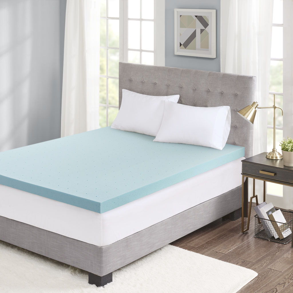 Gel Memory Foam With Cooling Cover Hypoallergenic Mattress Topper - Twin