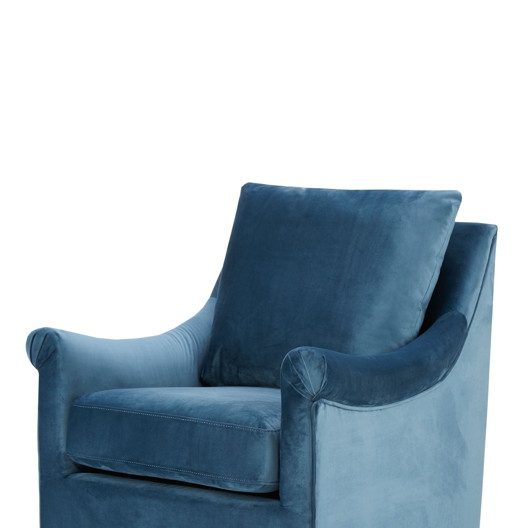 Deanna - Upholstered Swivel Accent Chair - Blue