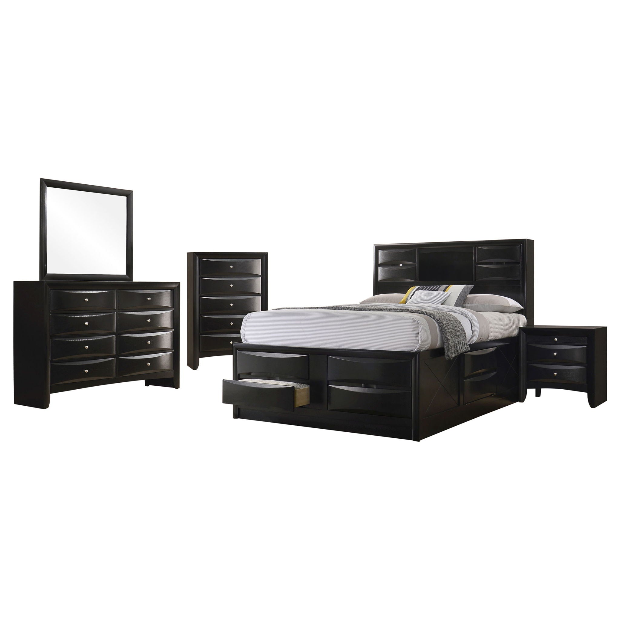 Palamino - 5 Piece Eastern King Bedroom Set - Black