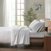 Cozy Flannel - Queen Printed Sheet Set - Gray Geo