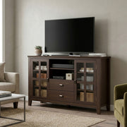 Artisan - Tall TV Media Stand - Natural Aged Brown