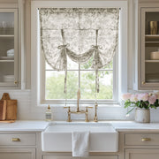 Lana - Floral Window Panel - Charcoal