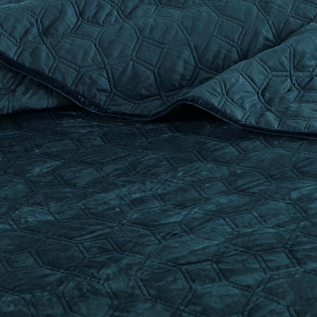 Harper - Reversible 3 Piece Coverlet Set - Teal