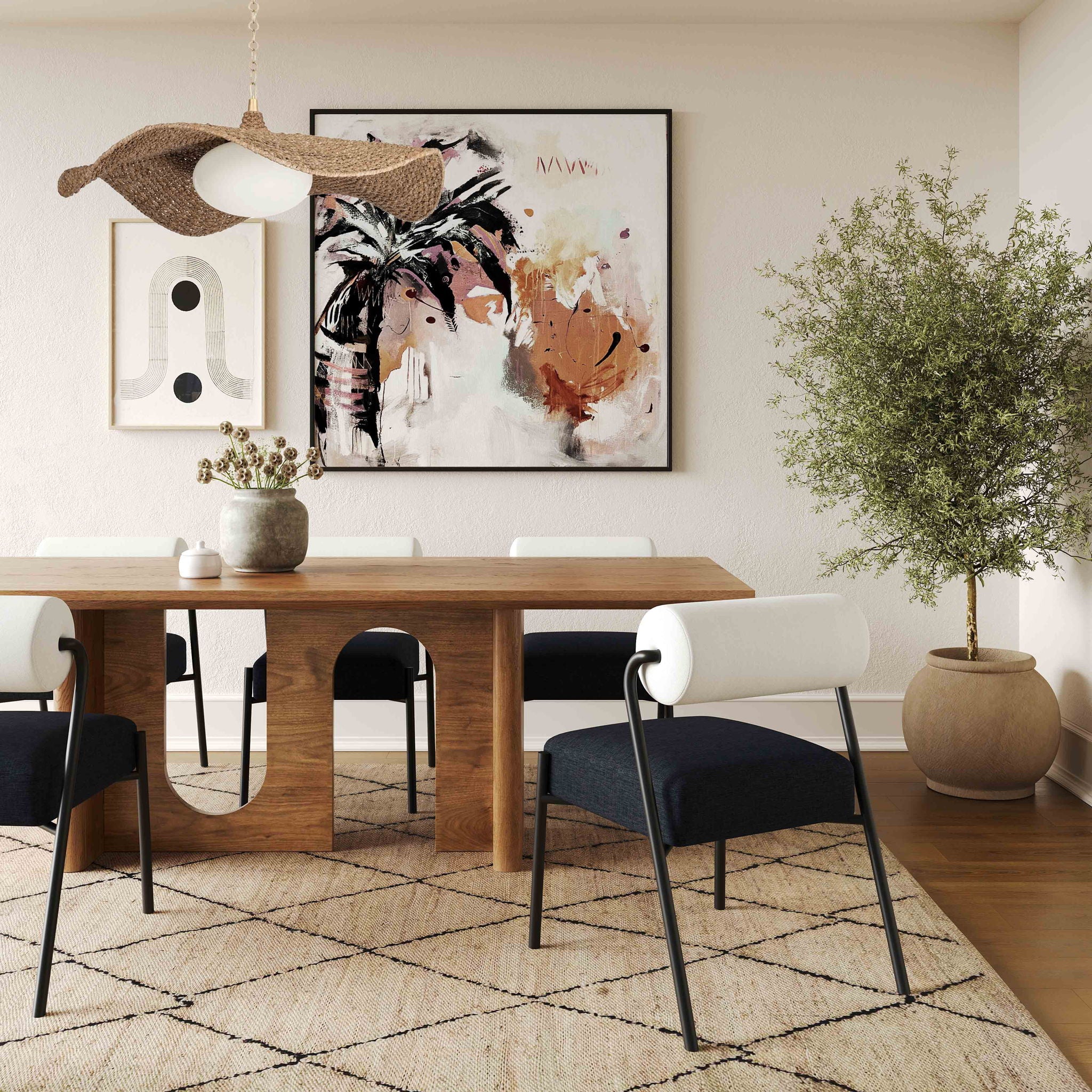 Satra - Rectangular Dining Table - Walnut