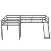 L Shaped Loft Bed With Ladder And Slide