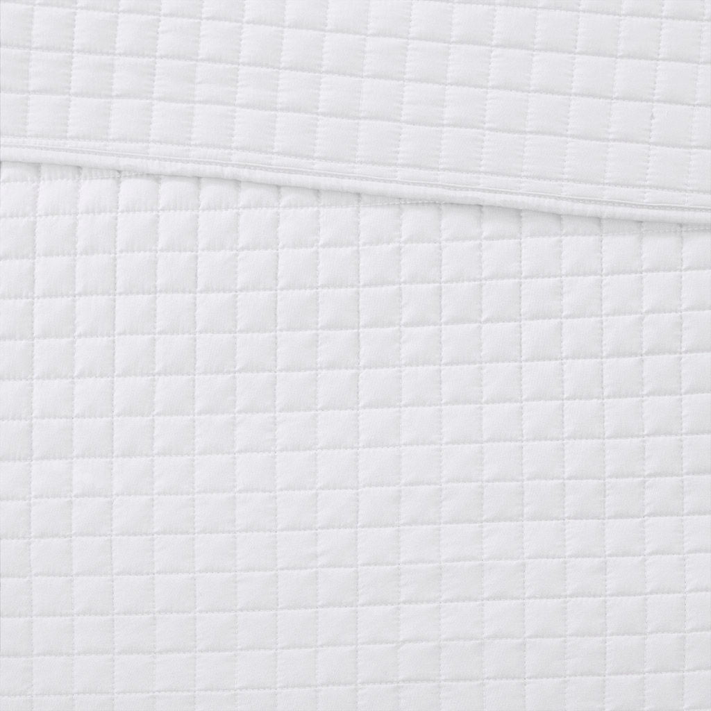 Otto - King 3 Piece Reversible Coverlet Set - White