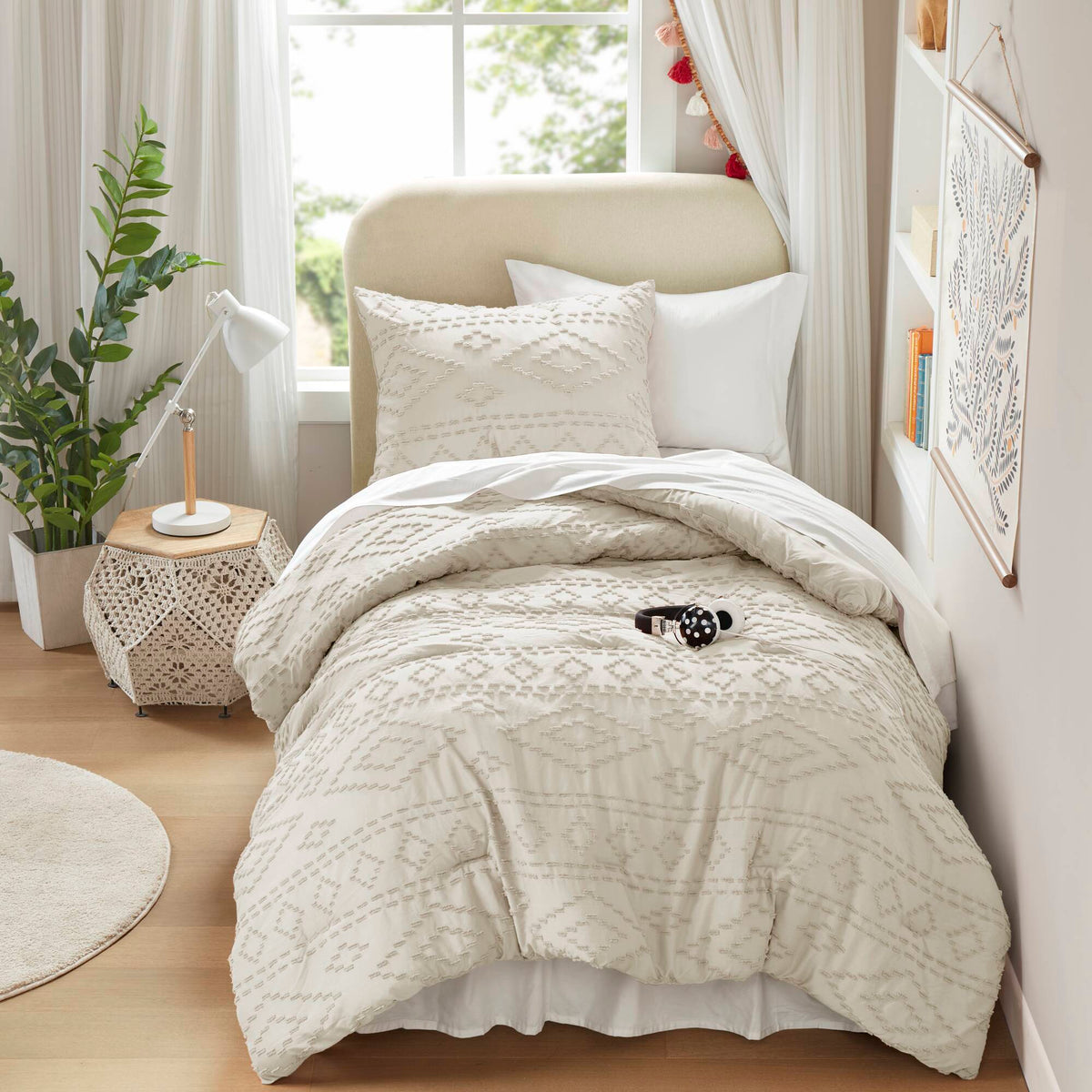Gigi - Twin/Twin Long Comforter Mini Set - Beige