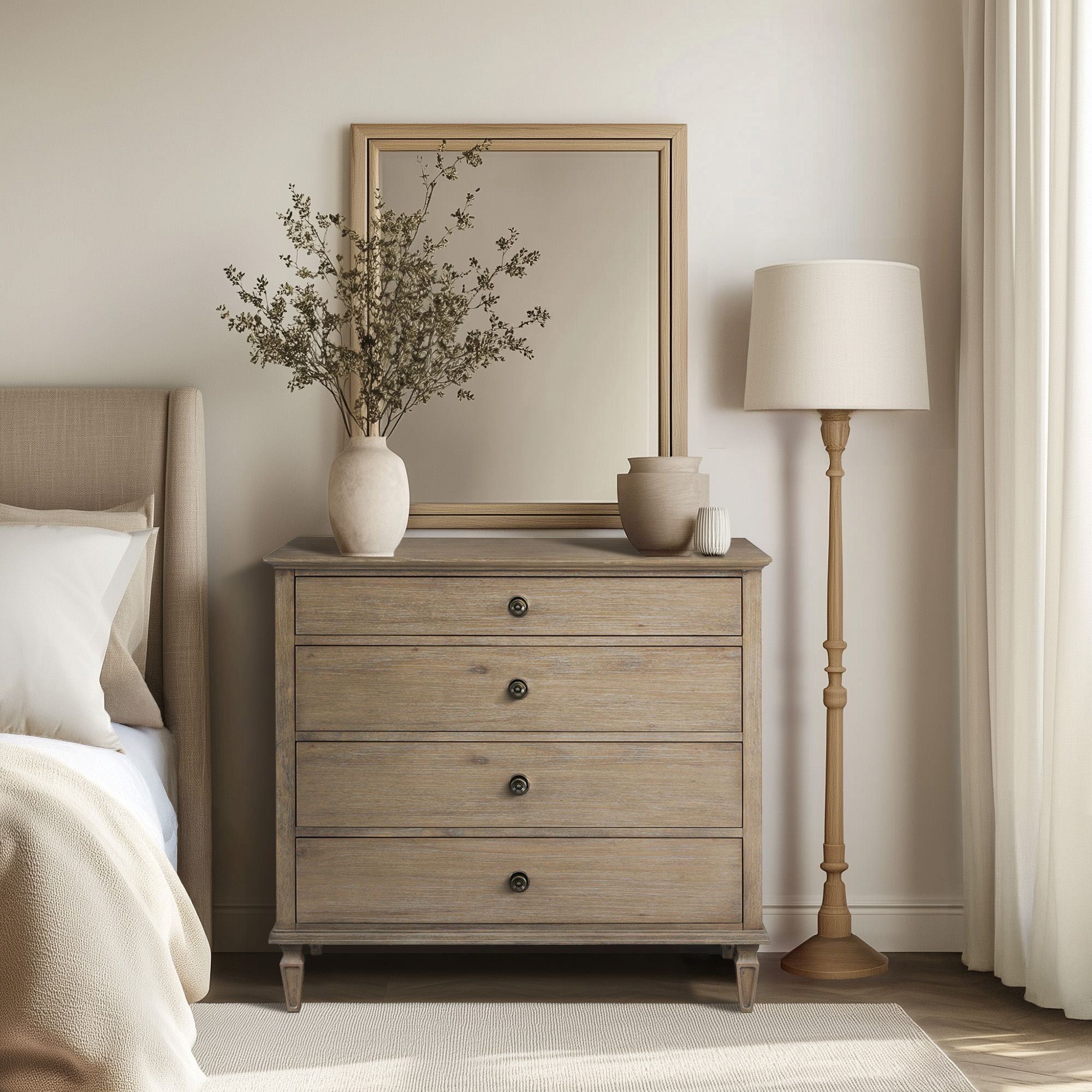 Victoria - 4-Drawer Dresse - Antique Cream