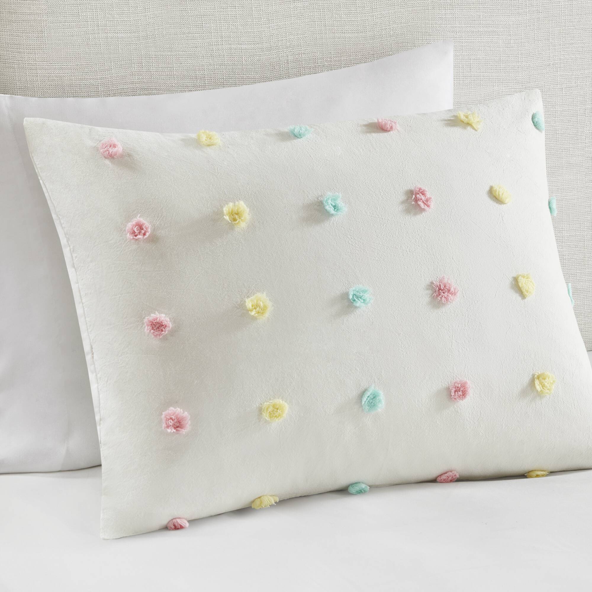 Callie - Twin Pom Pom Comforter Set - Multi