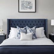 Amelia - Queen/Full Upholstery Headboard - Navy
