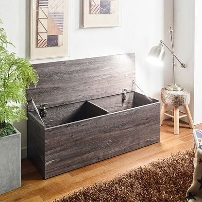 Dean - Storage Bench With Extra Storage - Rustic Gray