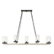 Edgecomb - 10 Light Indoor-Outdoor Chandelier - Black / Gray